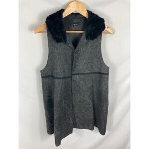 Nadia Lin Textured Black Vest Size 7
